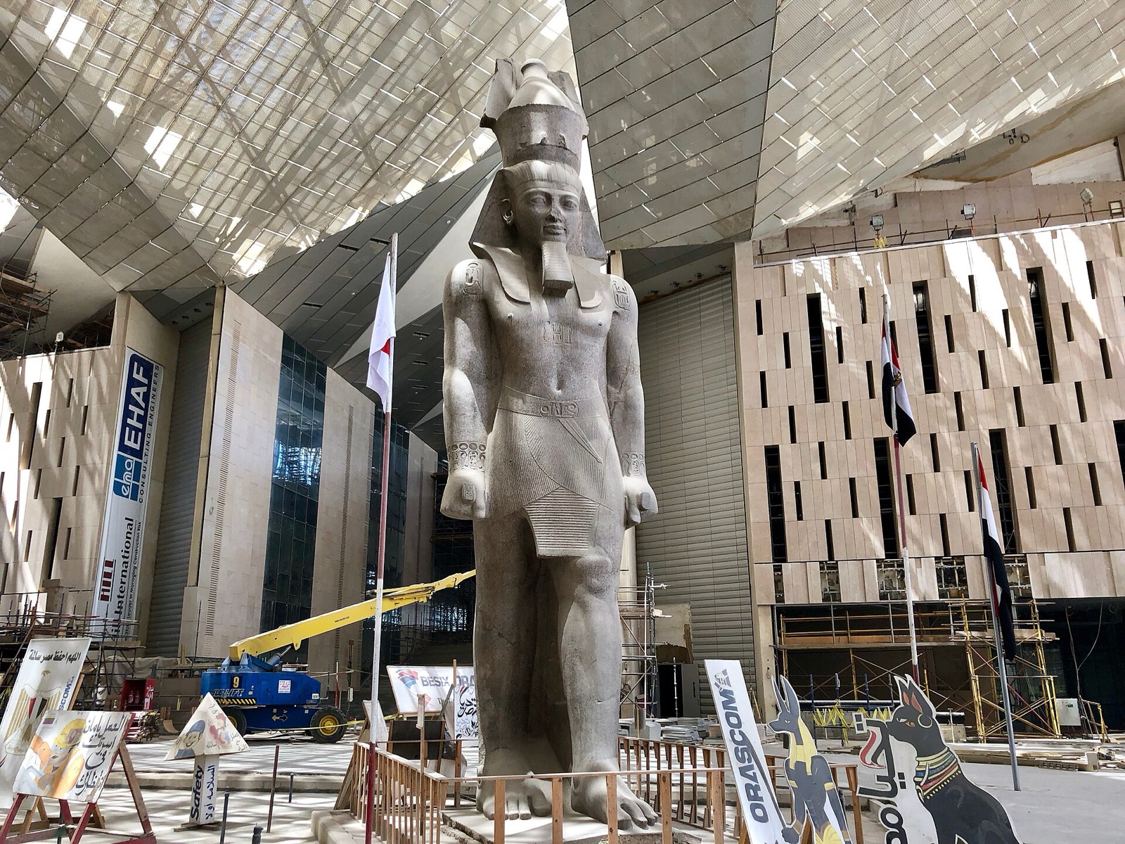 Colossal statue of Ramesses II in the Grand Egyptian Museum